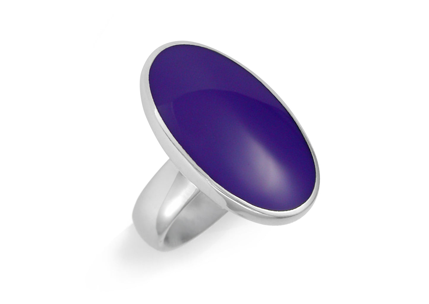 Large Lapis Ring, Sterling Silver