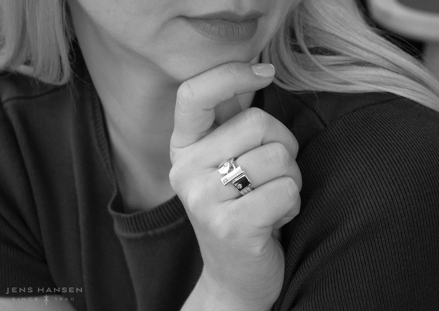 Round Love Stories Stacker Ring, Red Gold