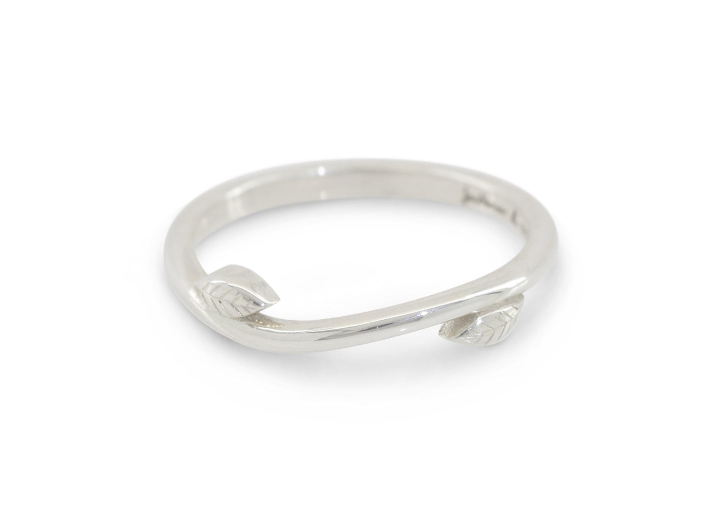 Simple Elvish Vine Wedding Band, White Gold & Platinum