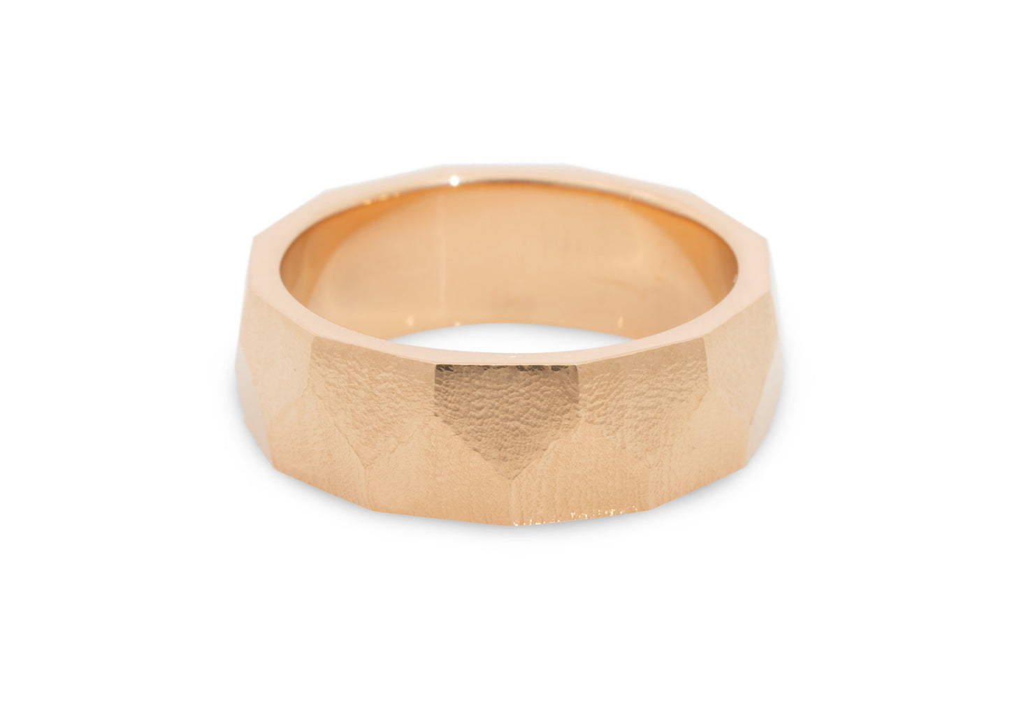 Faceted Wide Band, Red Gold
