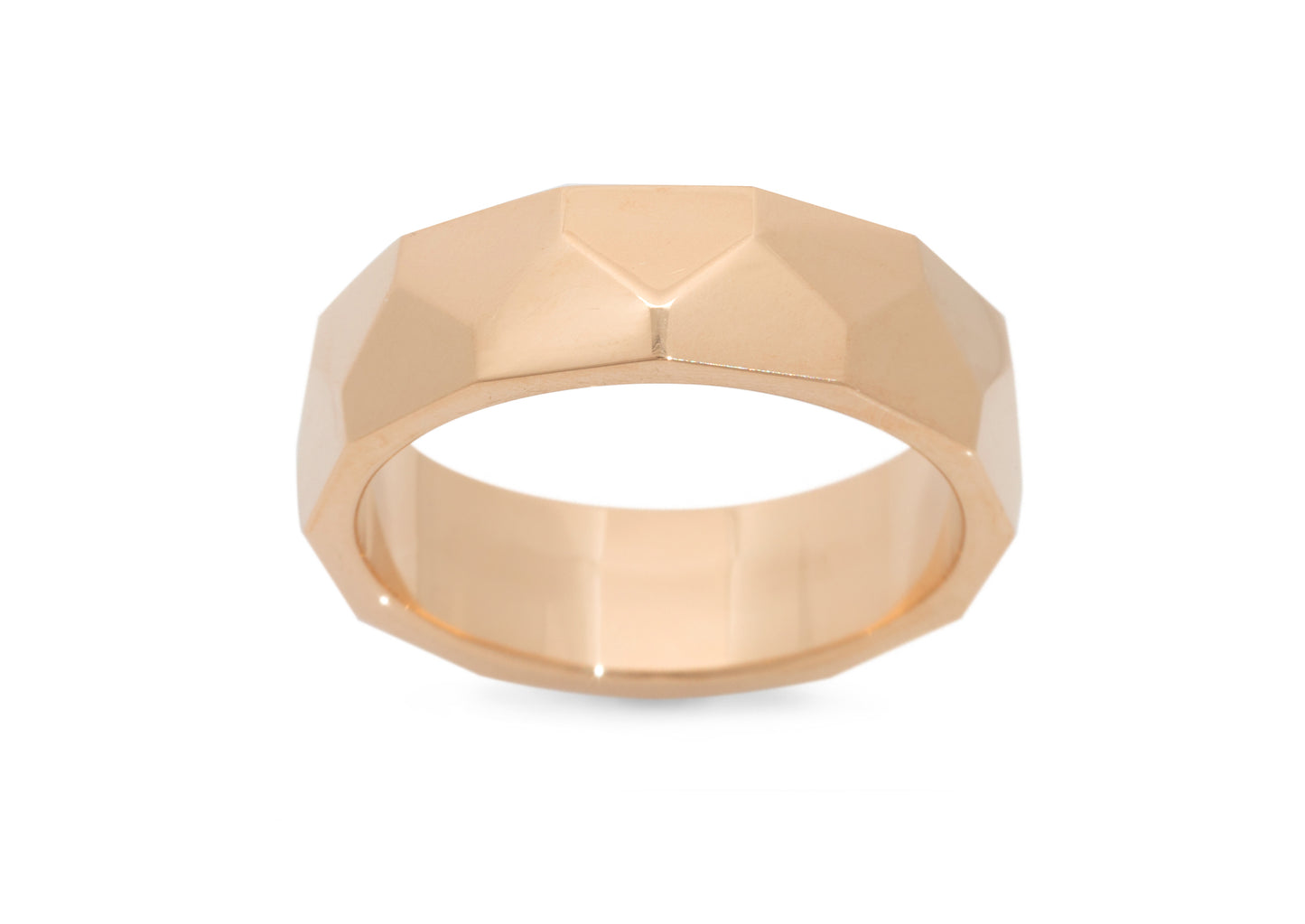 Faceted Wide Band, Red Gold
