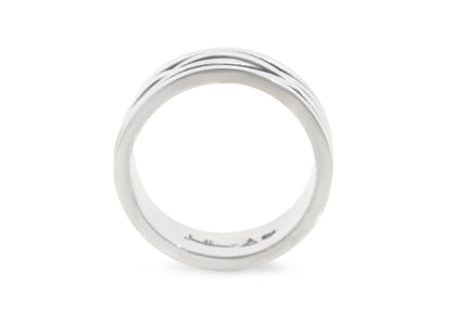 Patterned Elvish Woodland Ring, Sterling Silver