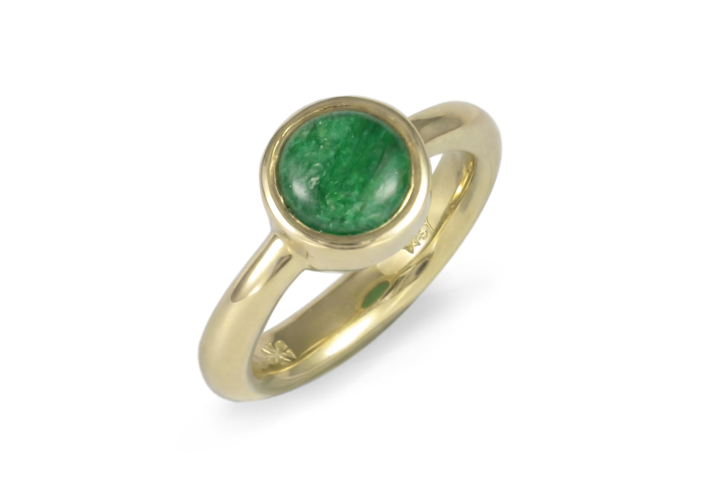 New Zealand Ruby Rock Ring, Yellow Gold