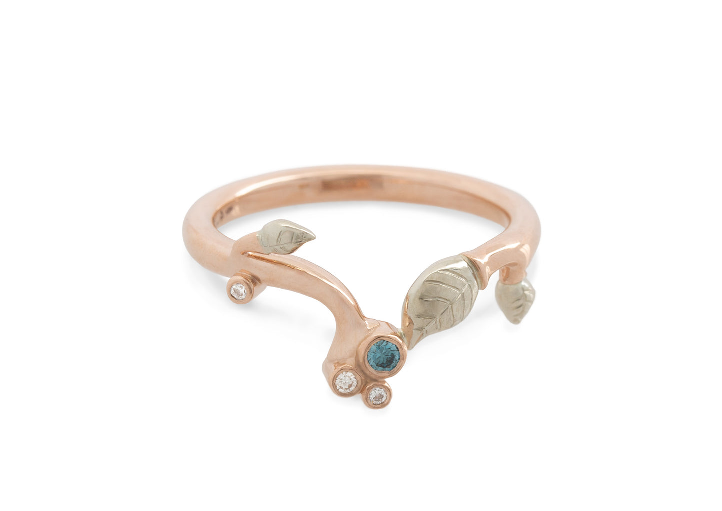 Elvish Fairytale Wedding Set, Red & White Gold