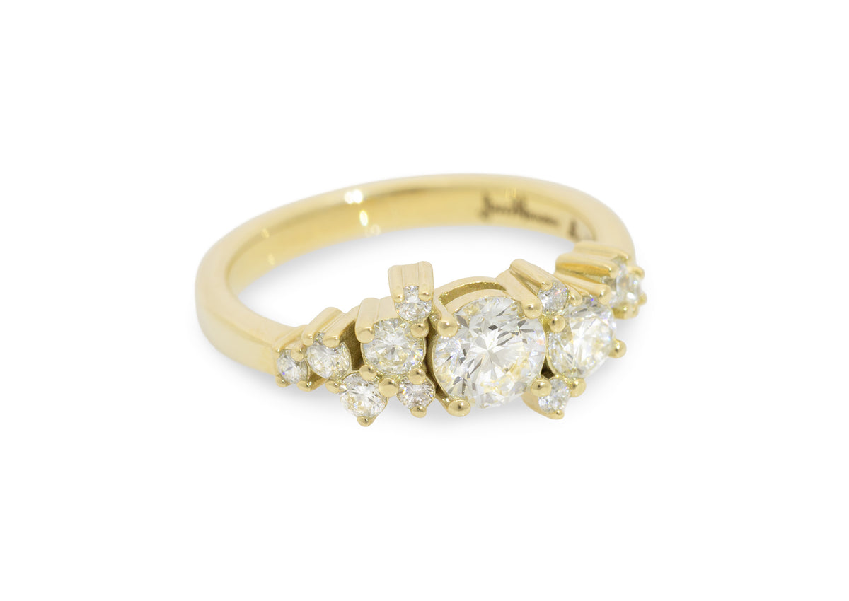 Diamond Cluster Ring, Yellow Gold