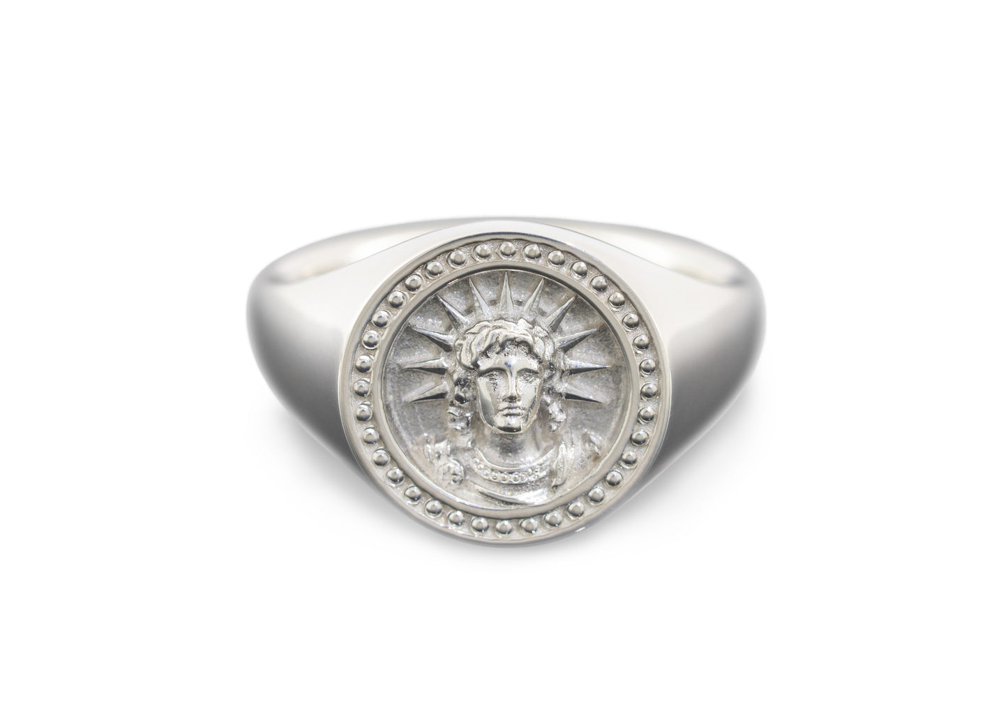 Custom Crest Signet Ring, Sterling Silver