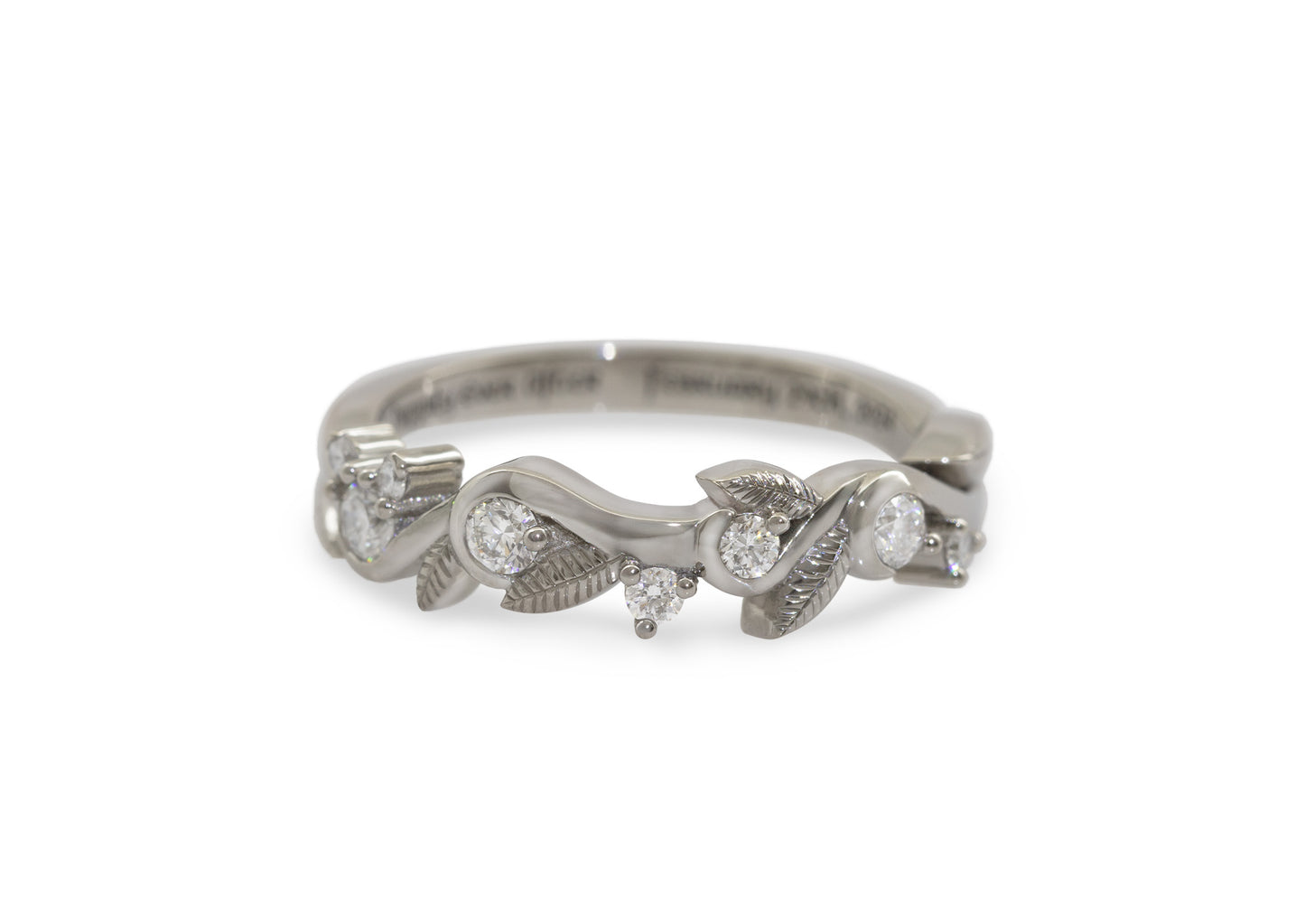 Diamond Vine Ring, Platinum