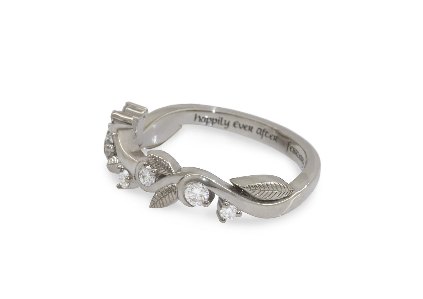 Diamond Vine Ring, Platinum