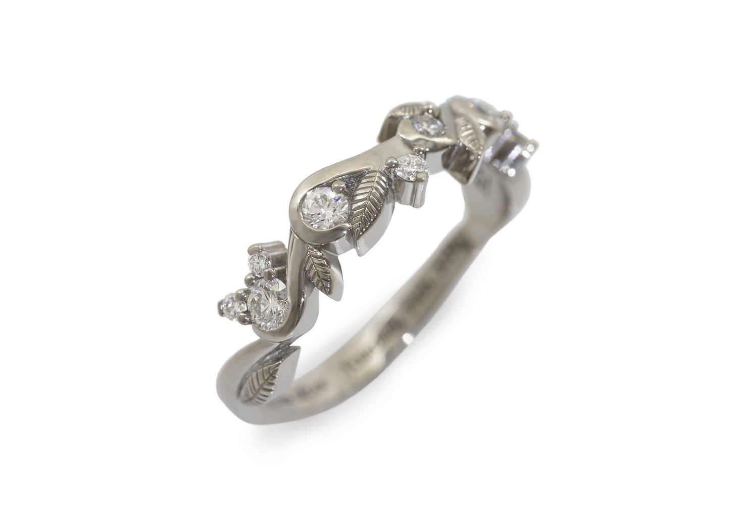 Diamond Vine Ring, Platinum