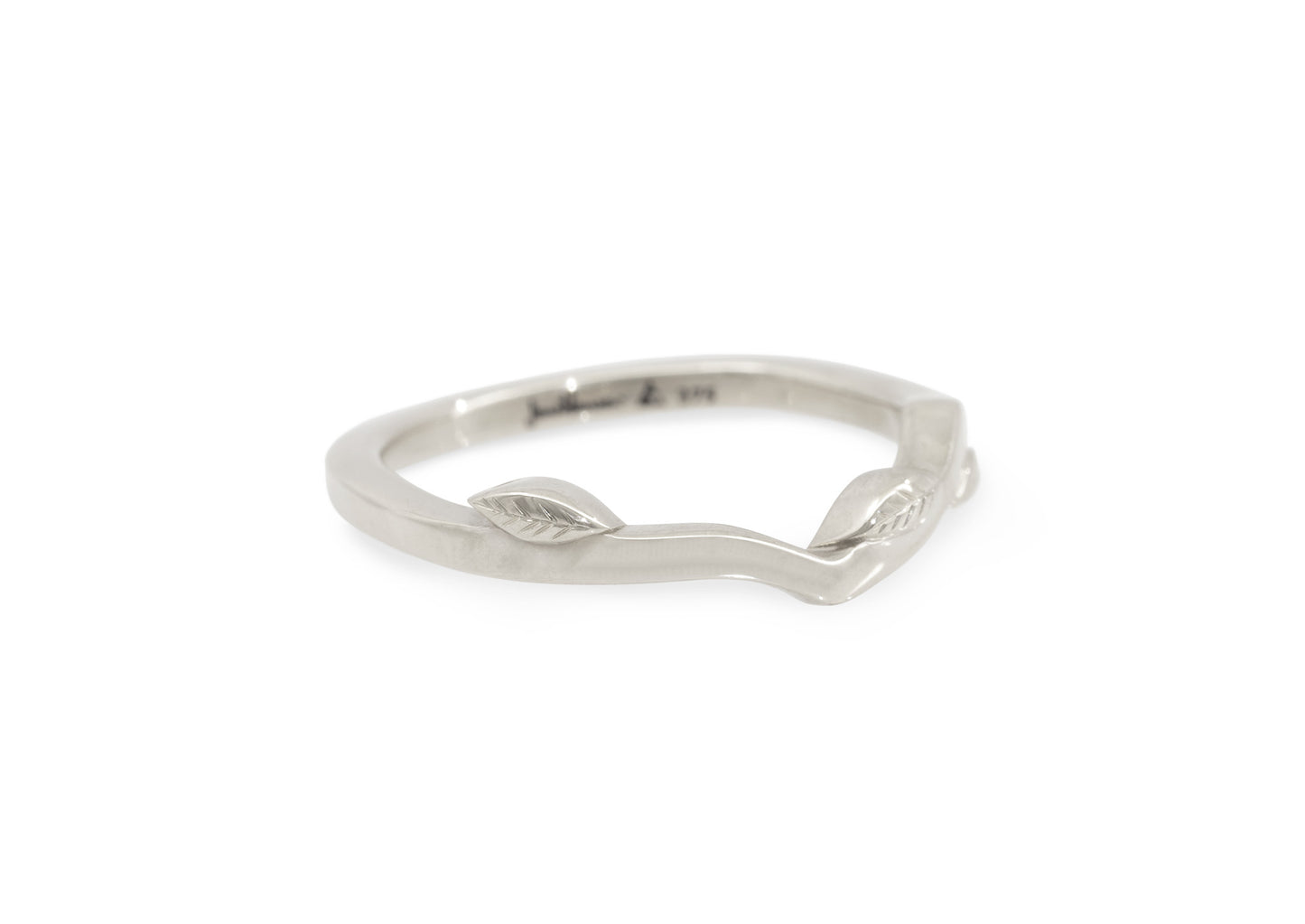 Delicate Woodland Wedding Band, Sterling Silver