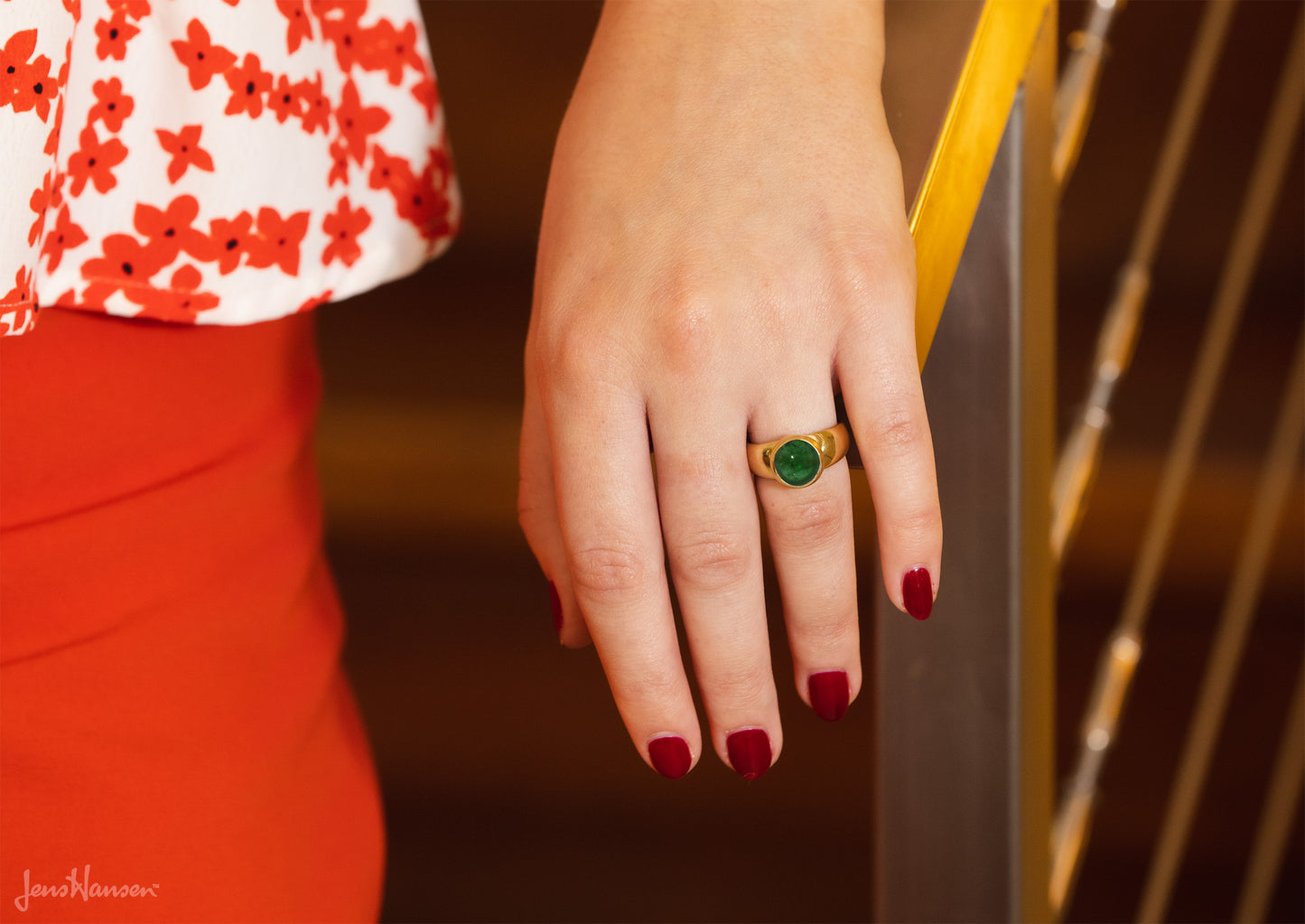 Tsavorite Garnet, Yellow Gold