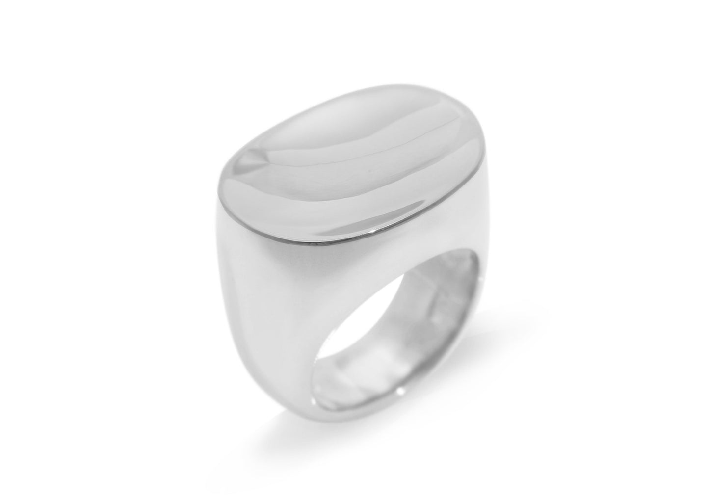 Concave Ring, Sterling Silver
