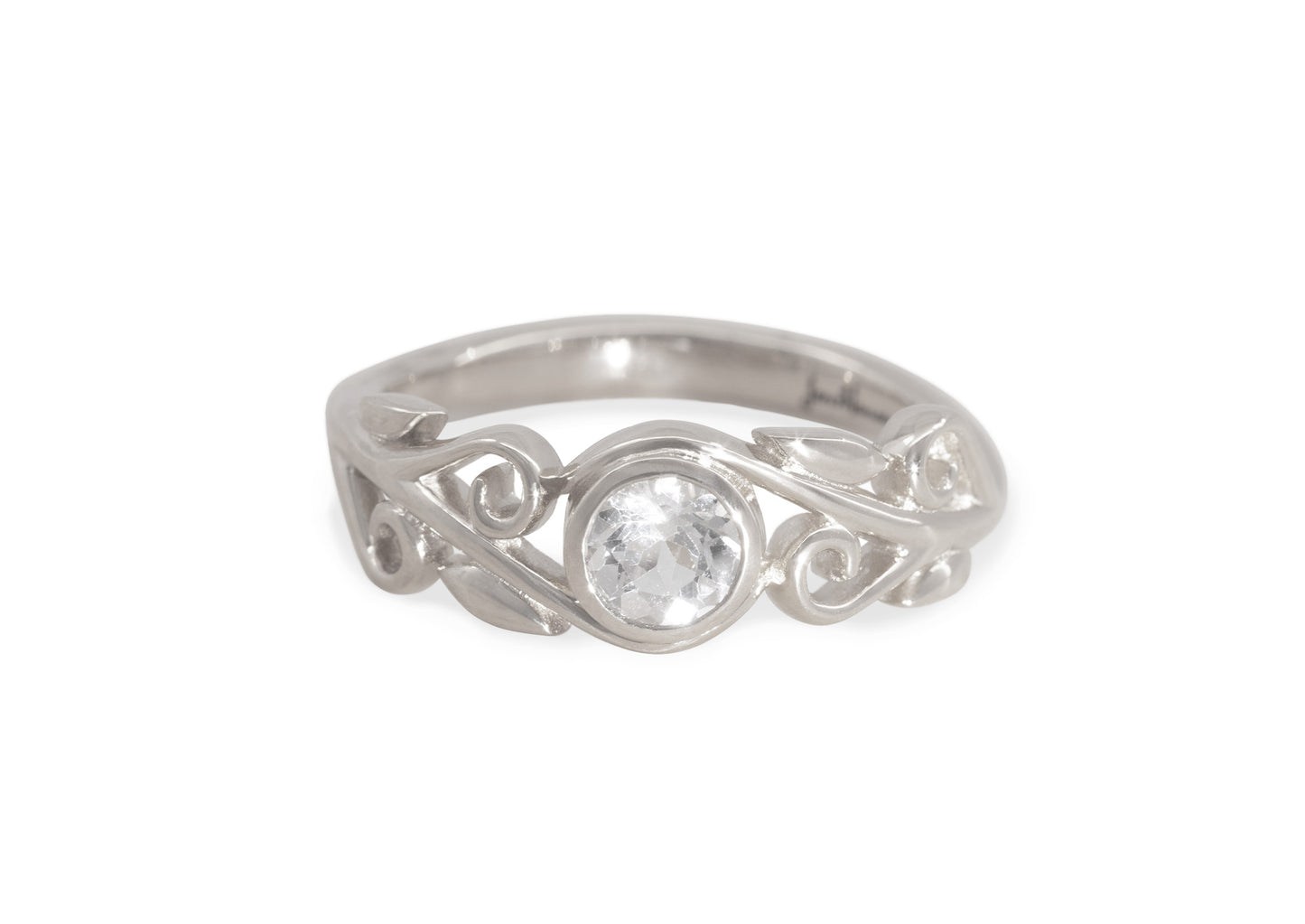 Diamond Elvish Vine Ring, White Gold & Platinum