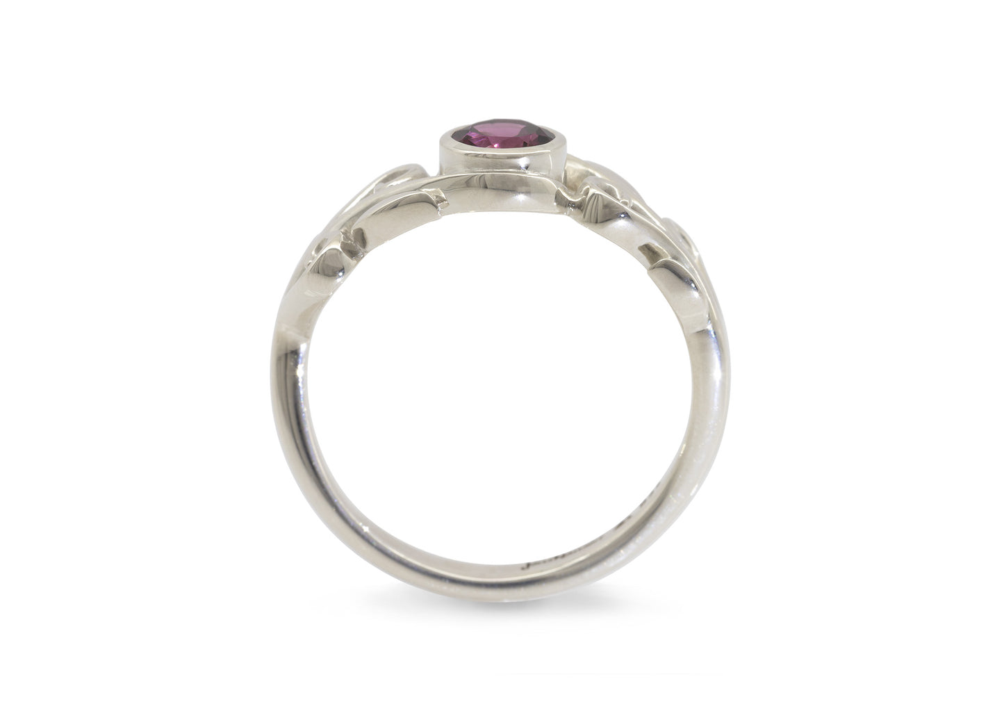 Precious Gemstone Elvish Vine Ring, White Gold & Platinum