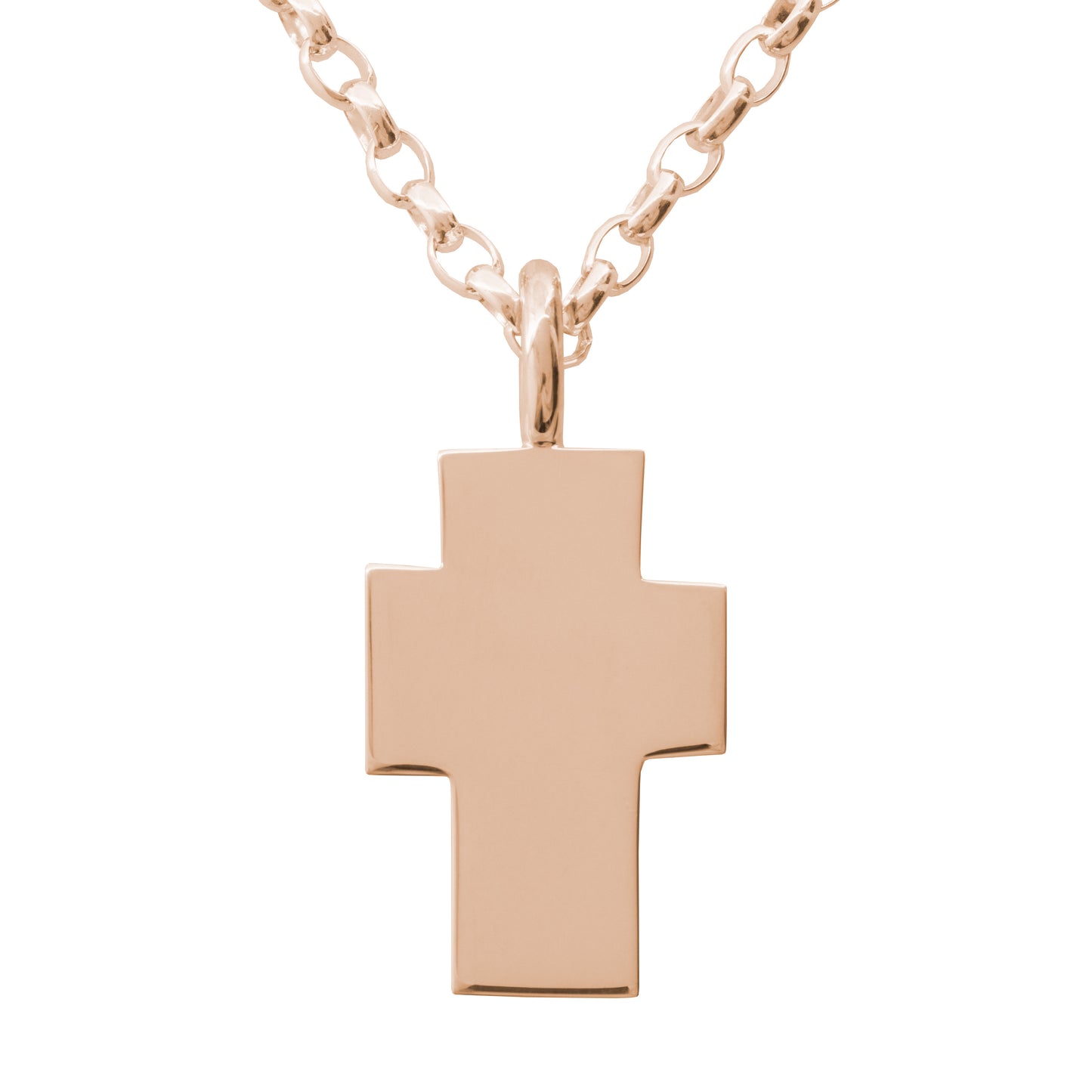 Bold Asymmetrical Cross #3, Red Gold