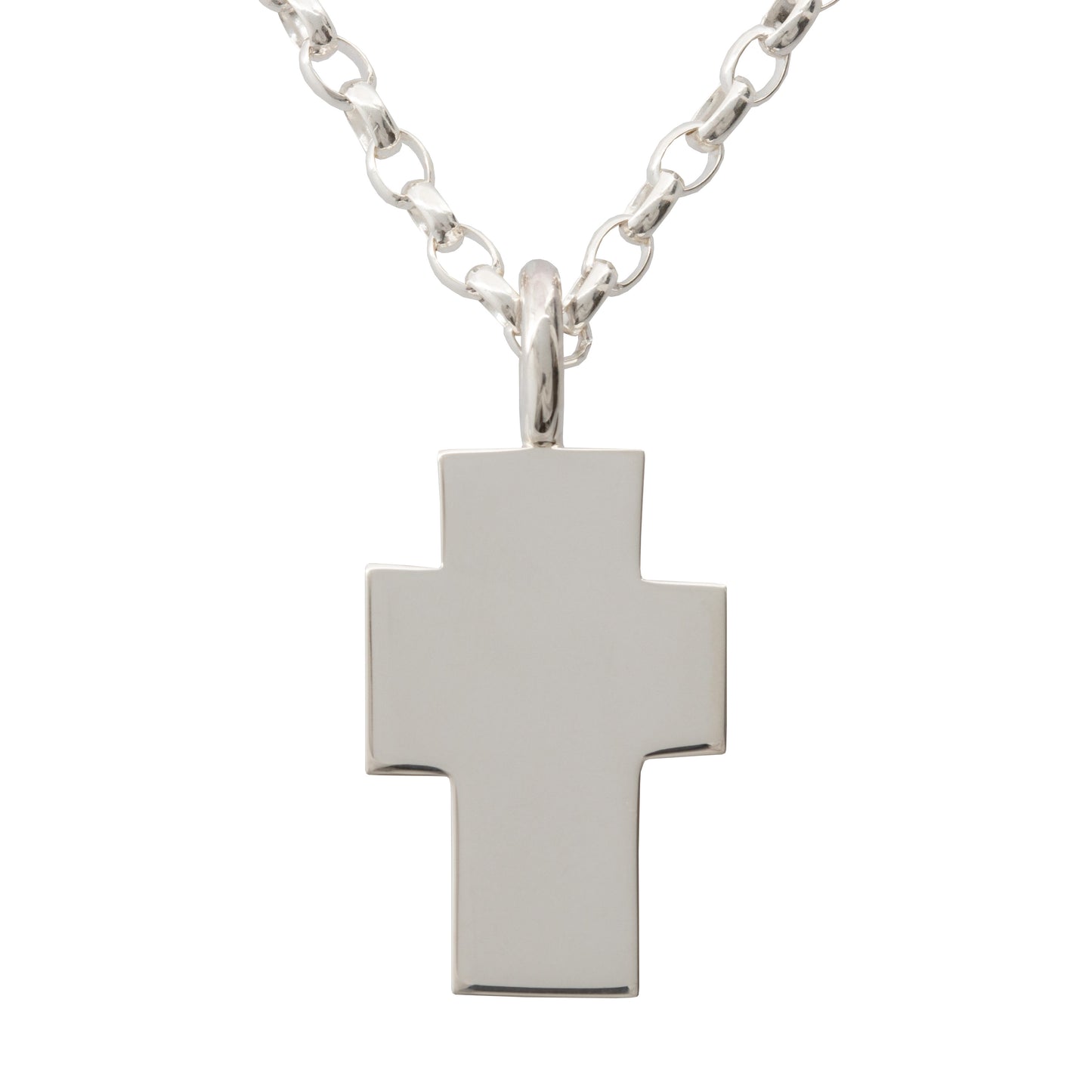 Bold Asymmetrical Cross #3, Sterling Silver