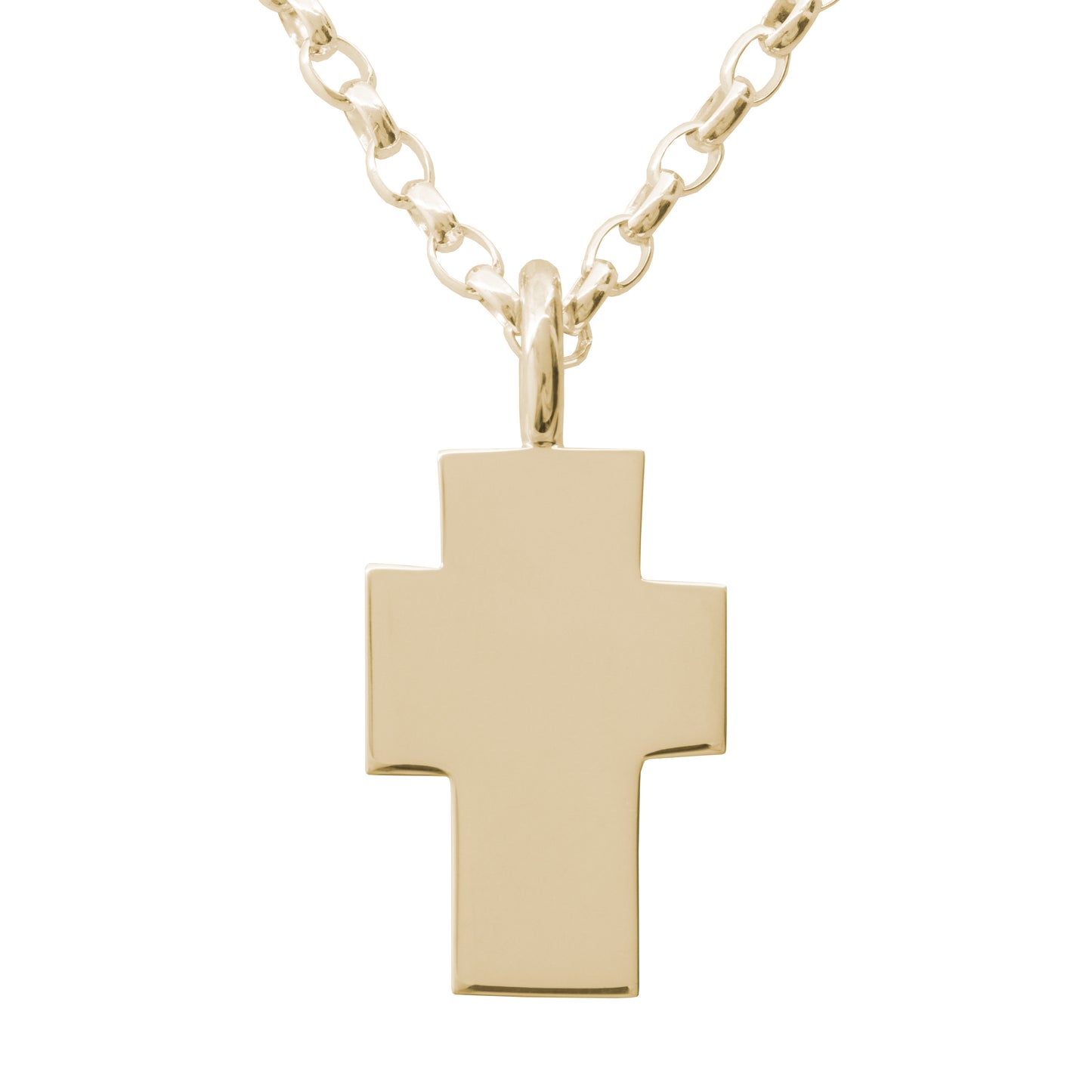 Bold Asymmetrical Cross #3, Yellow Gold