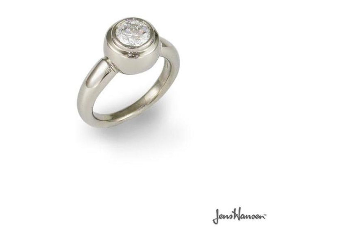 18ct white gold and diamond ring - Jens Hansen