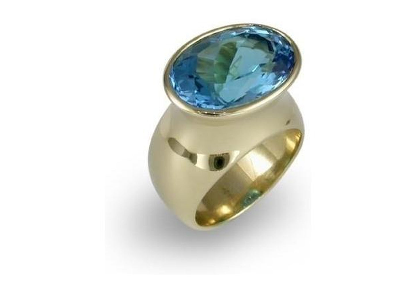 9ct Gold & Blue Cubic Zirconium - Jens Hansen