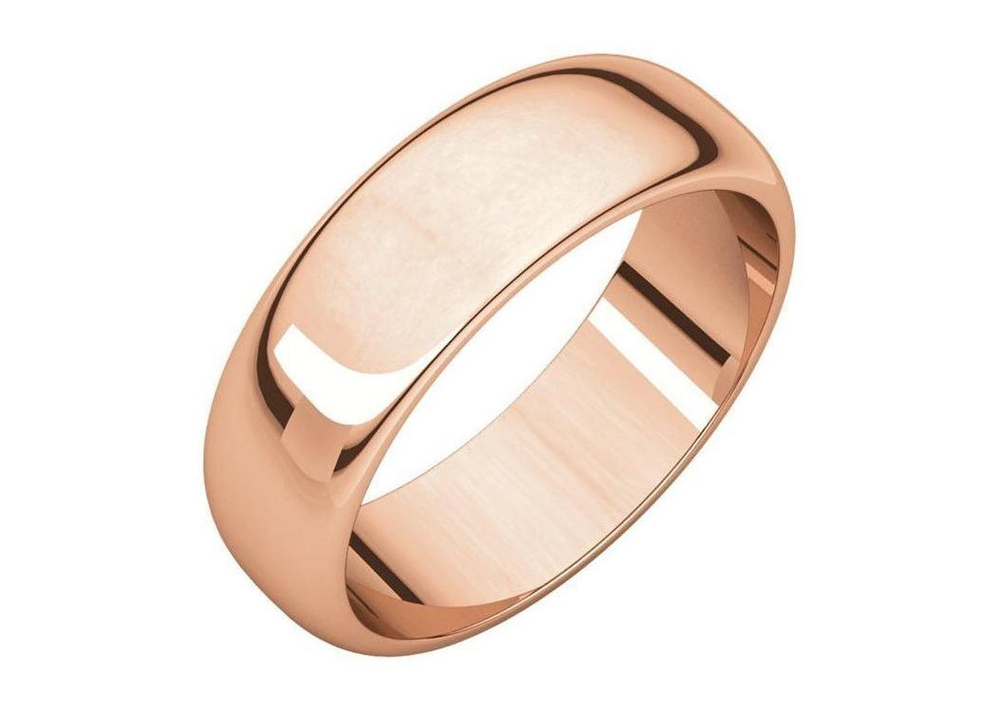 3-12mm Classic Half Round Wedding Band. Red Gold.   - Jens Hansen - 3