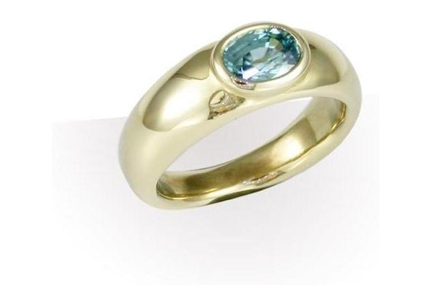 9ct Gold & Blue Zircon Ring - Jens Hansen