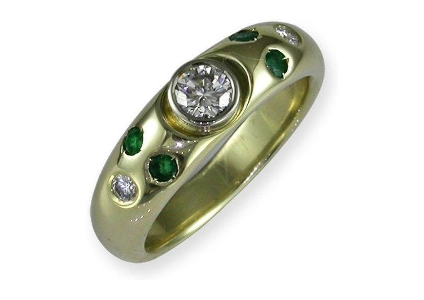 18ct Diamond & Emerald Ring - Jens Hansen
