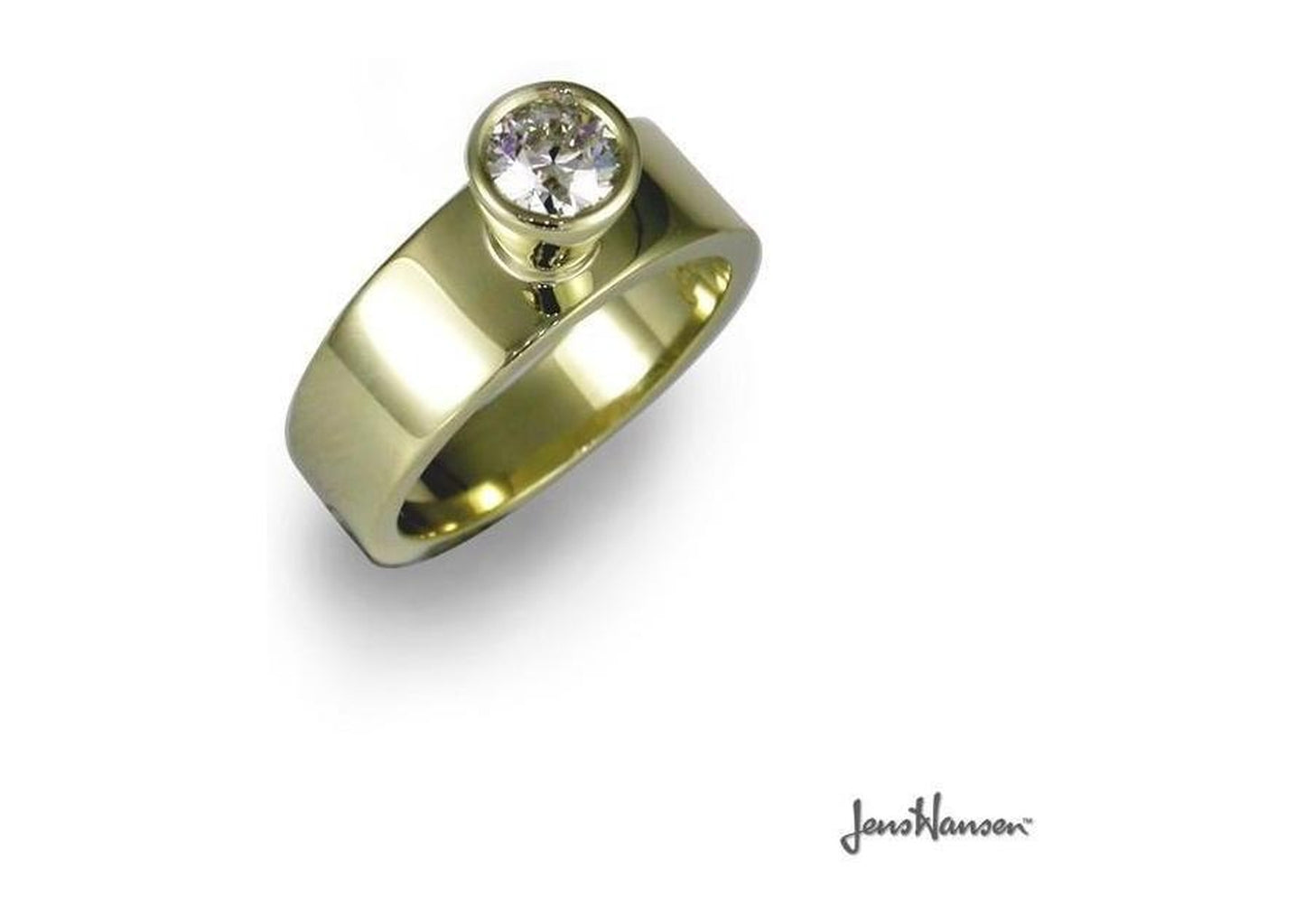 14ct Gold & Moissanite Ring   - Jens Hansen