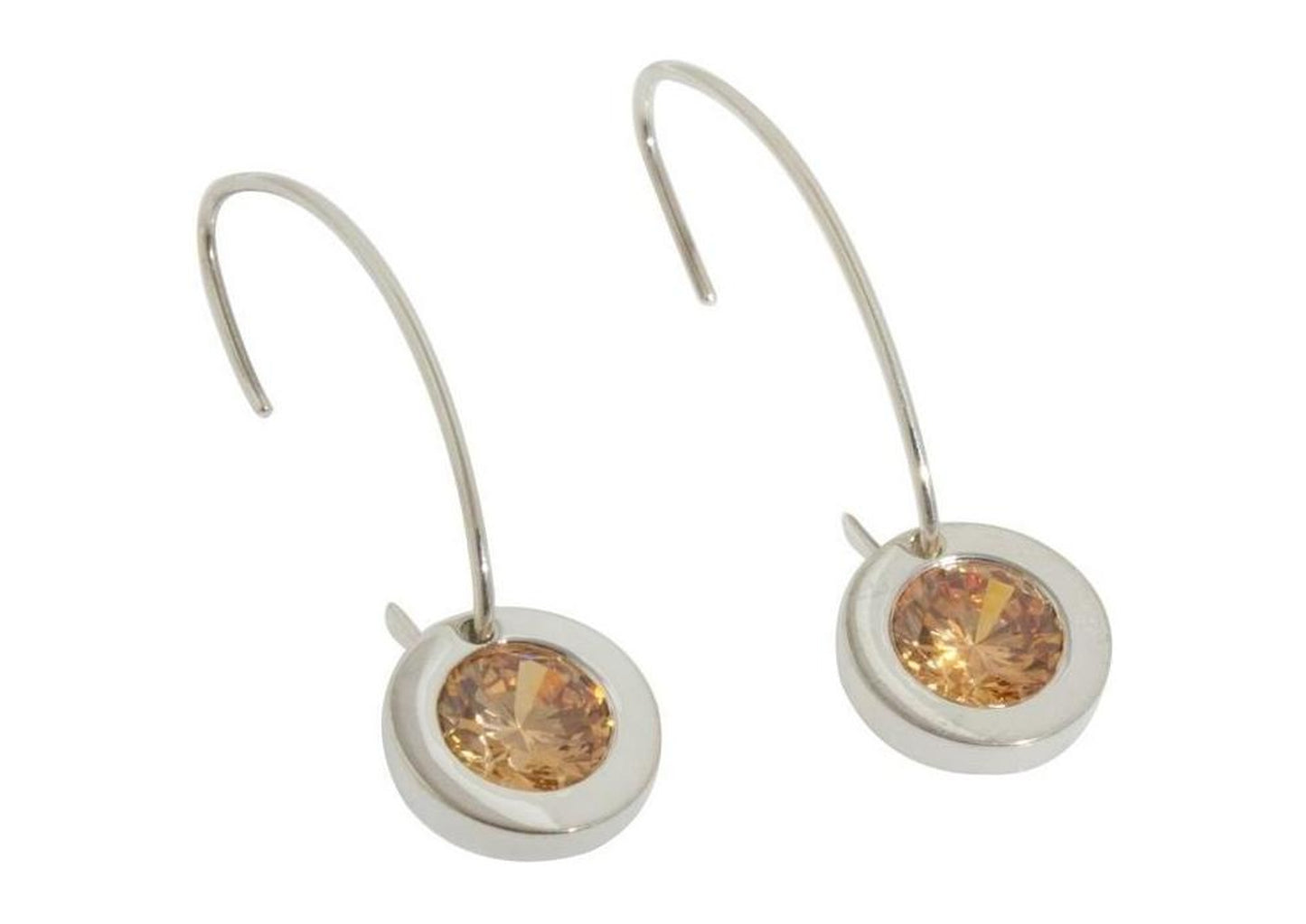 Cubic Zirconia 'D' Hook Earrings - Jens Hansen