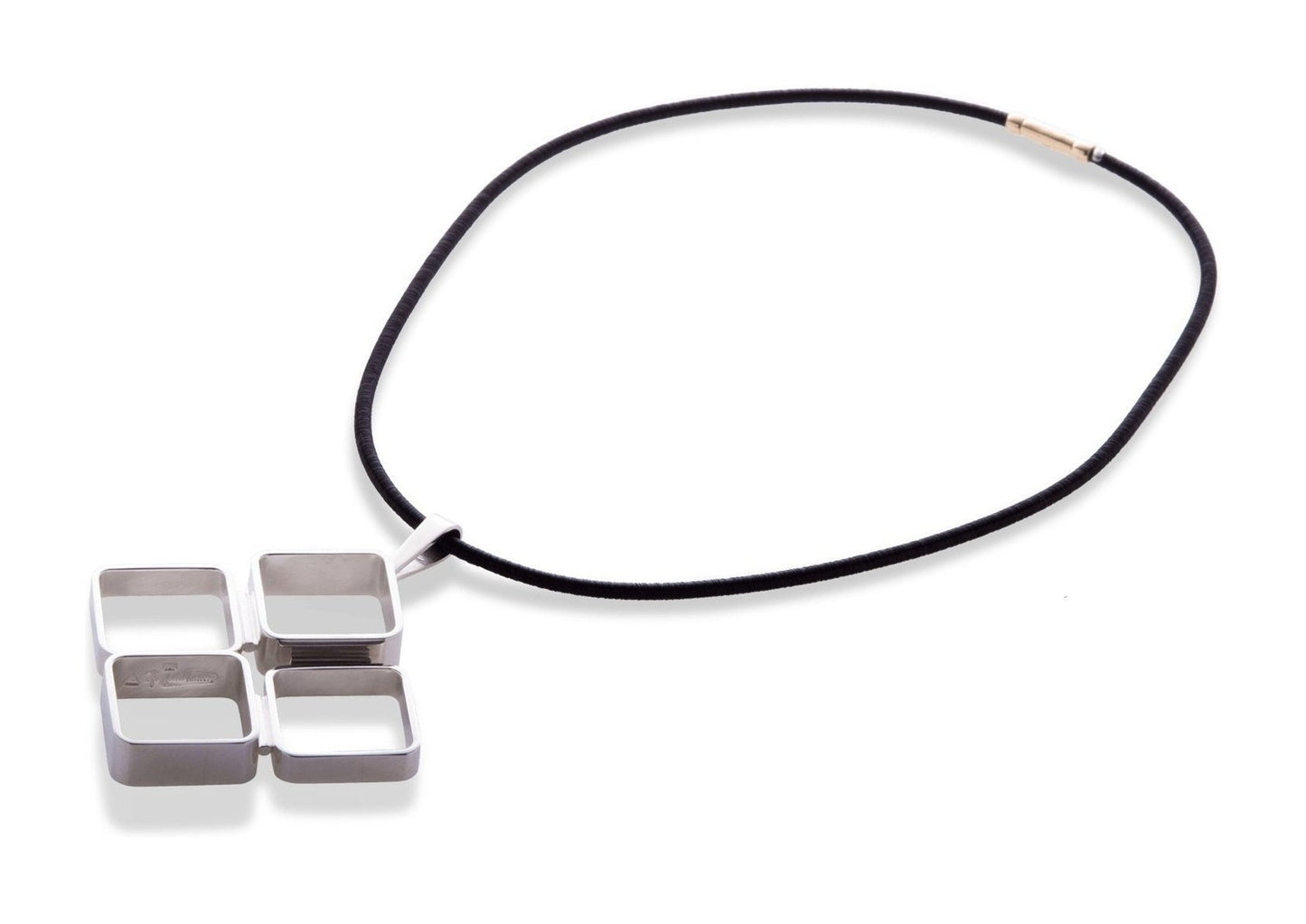 Vintage Four Square Sterling Silver Pendant - Jens Hansen - 4