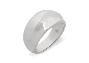 Small Domed Wave Ring, Sterling Silver