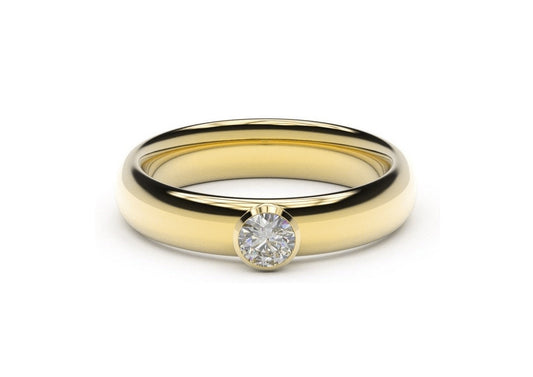 Elegant Engagement Ring, Yellow Gold