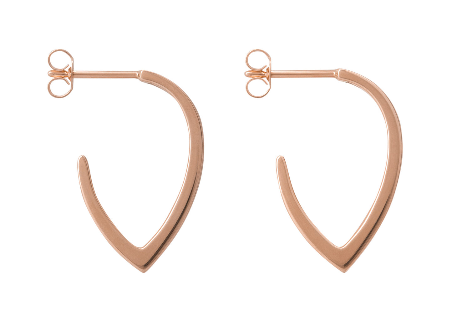 "Sydney Fin" Earrings, Red Gold