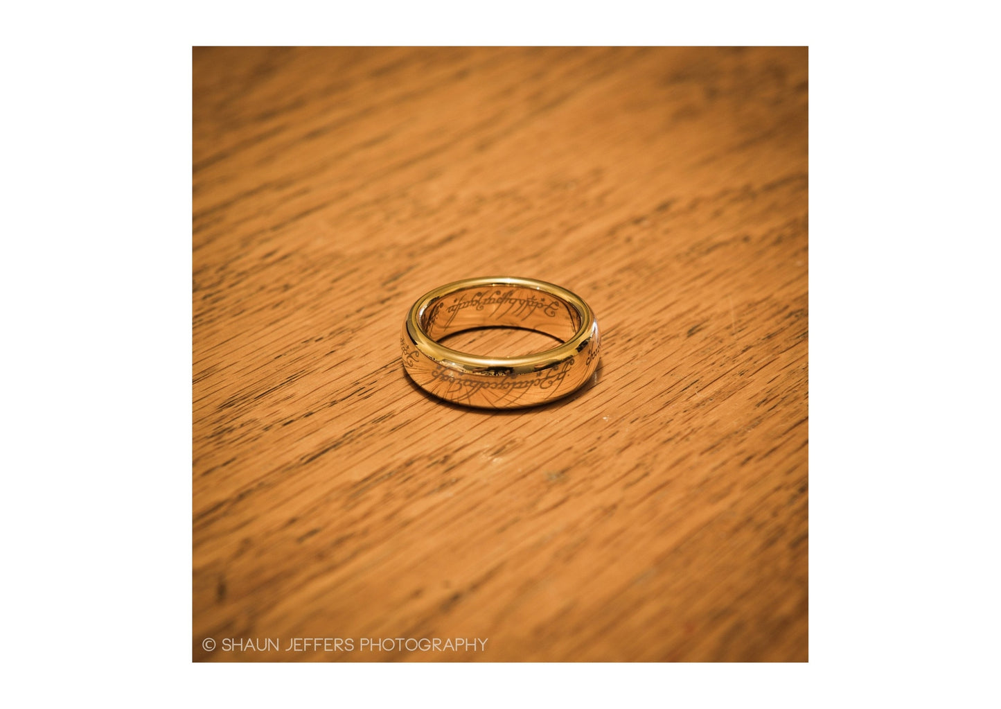 The Lord of the Rings: The One Ring: Gold Plated Tungsten Carbide (with Elvish runes)   - Jens Hansen - 5