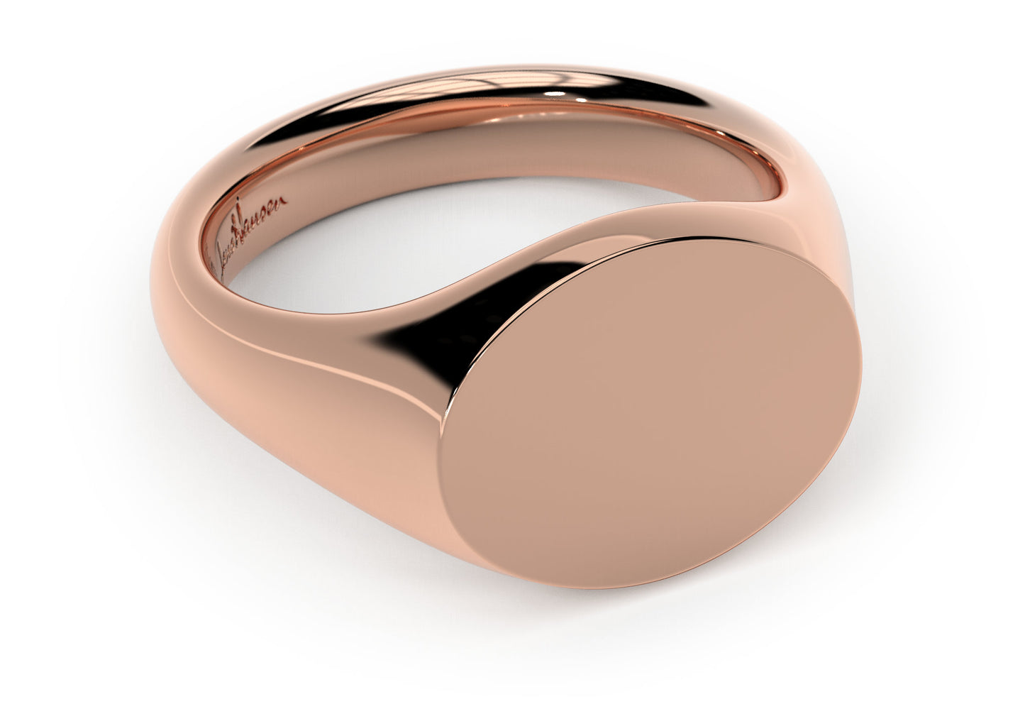 Landscape Signet Ring, Red Gold