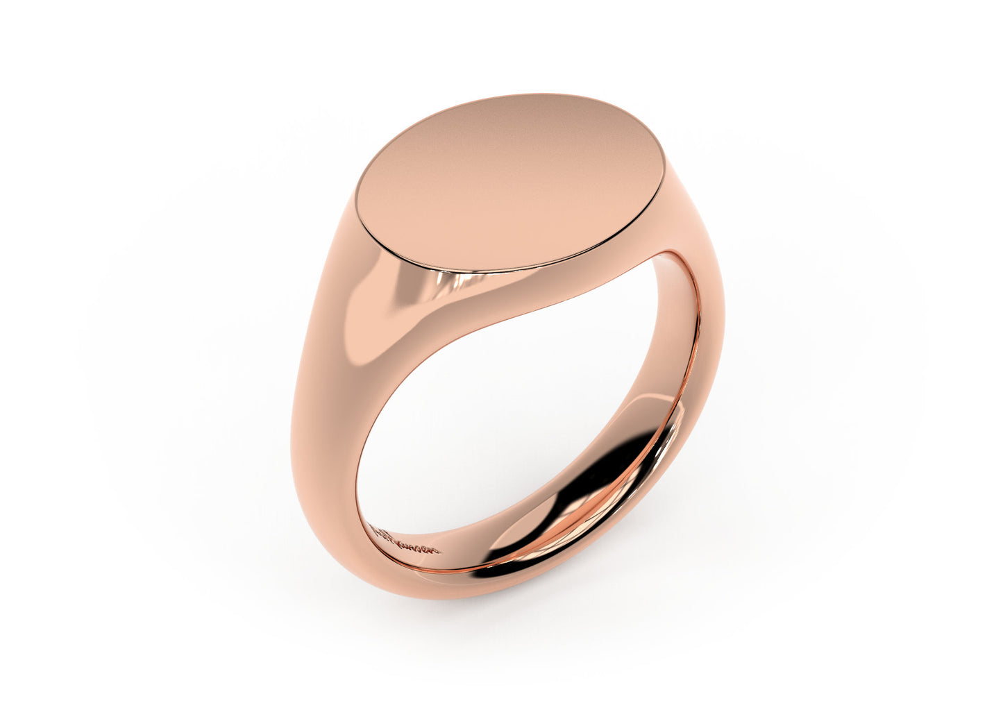 Landscape Signet Ring, Red Gold