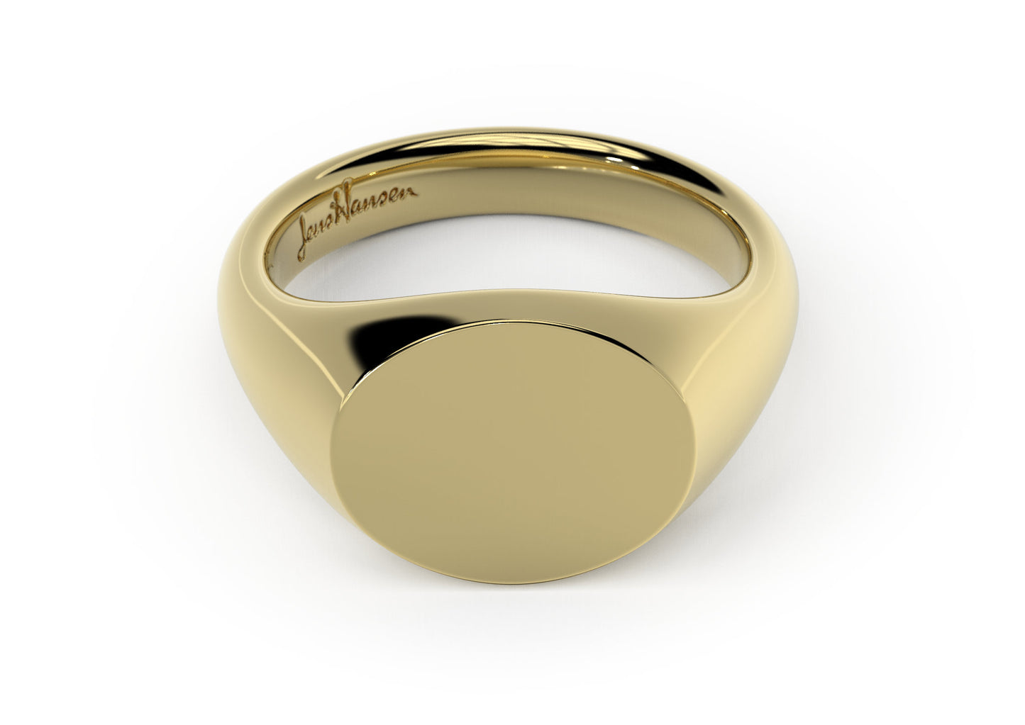 Landscape Signet Ring, Yellow Gold