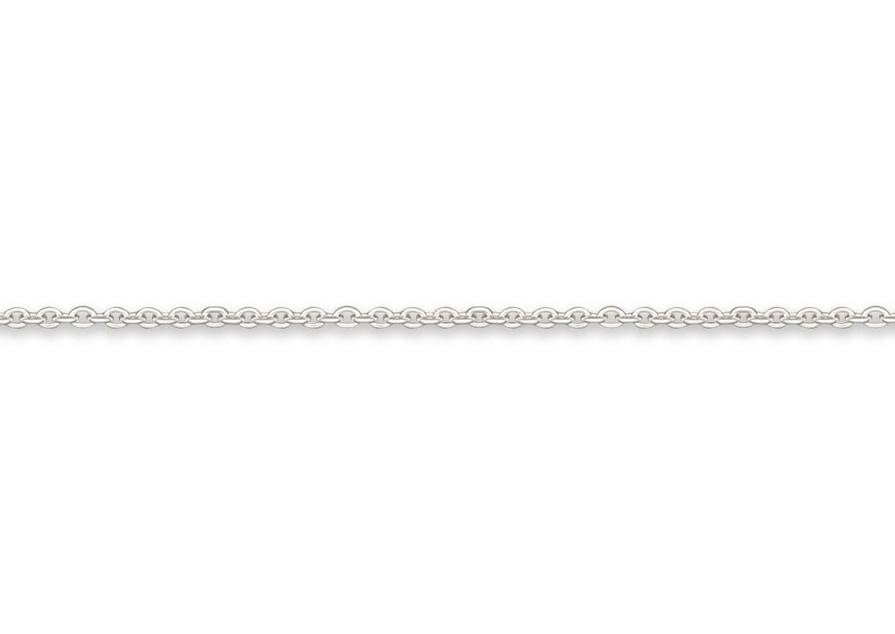 Fine Cable Chain, White Gold