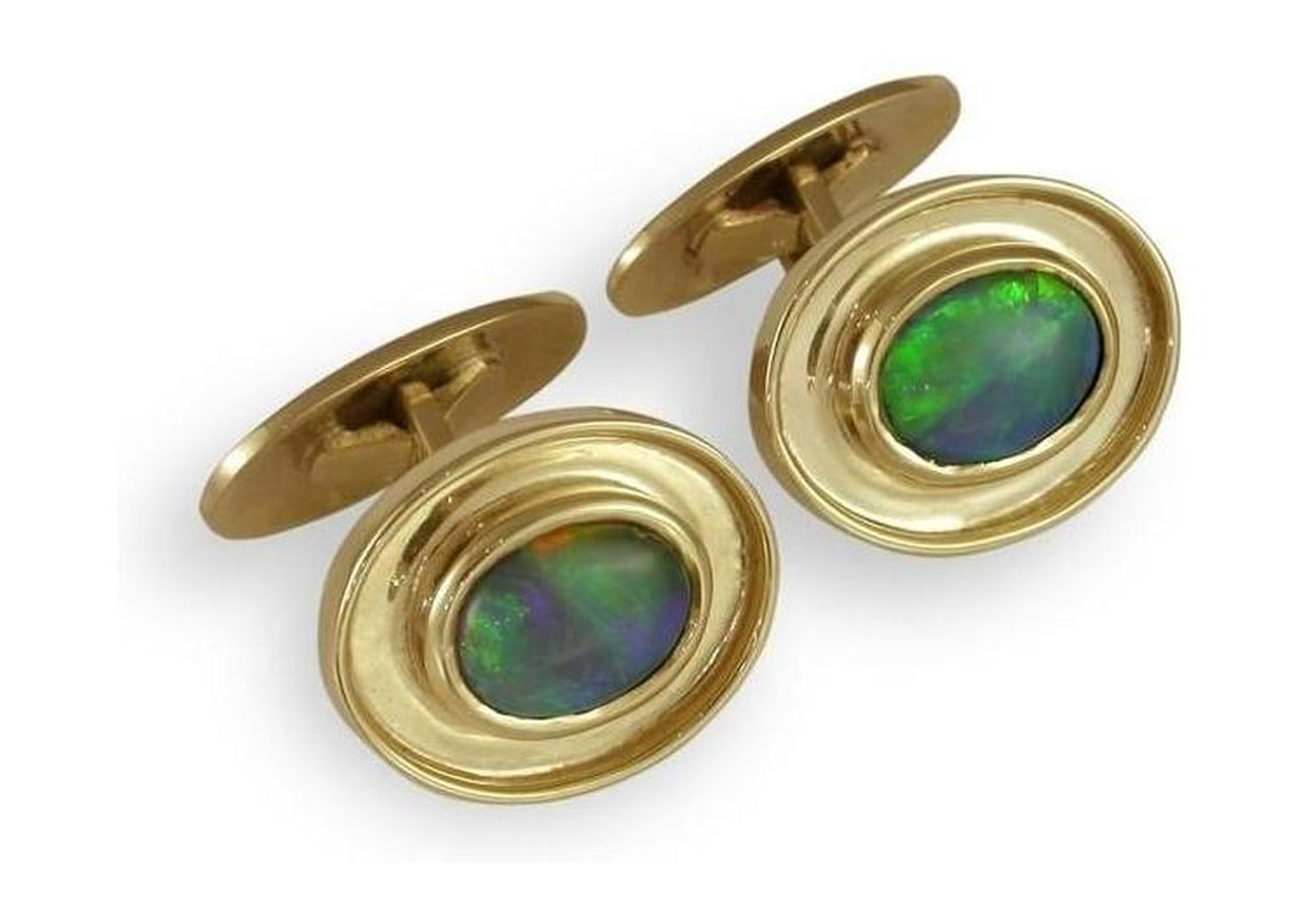 18ct & Black Opal Cuff Links - Jens Hansen