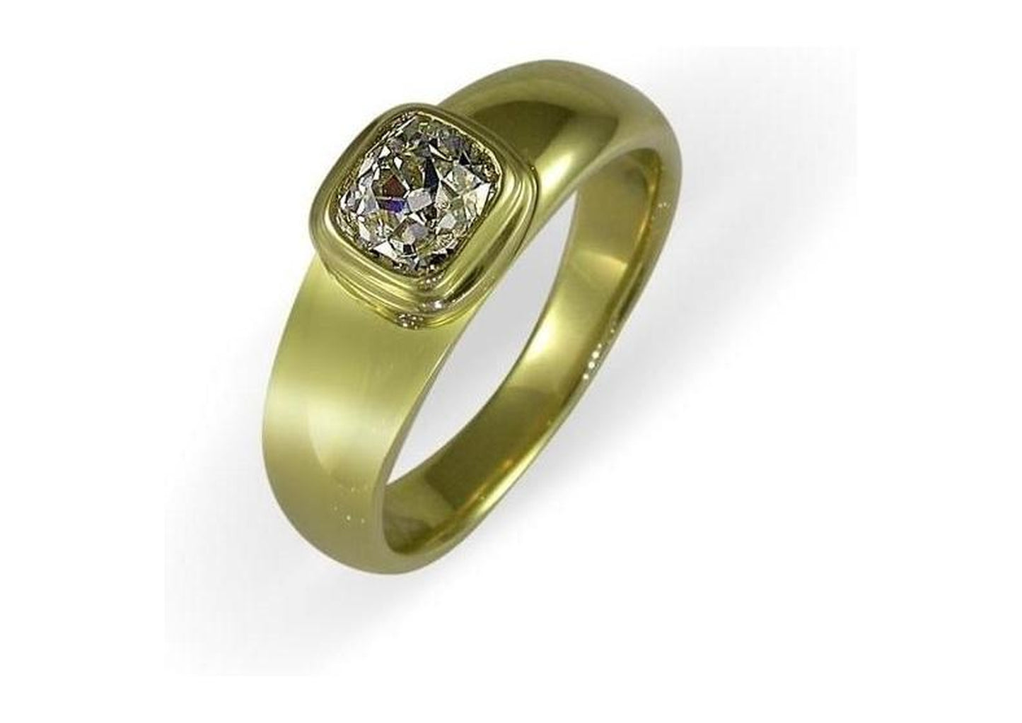 18ct Gold & Cushion Diamond Ring - Jens Hansen