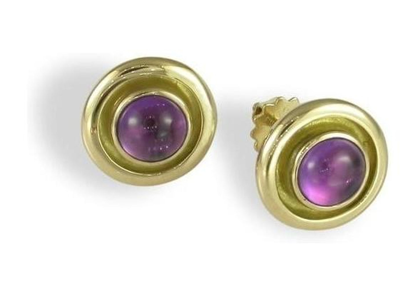 18ct Gold Stud Earrings set with Hot Pink Tourmalines - Jens Hansen