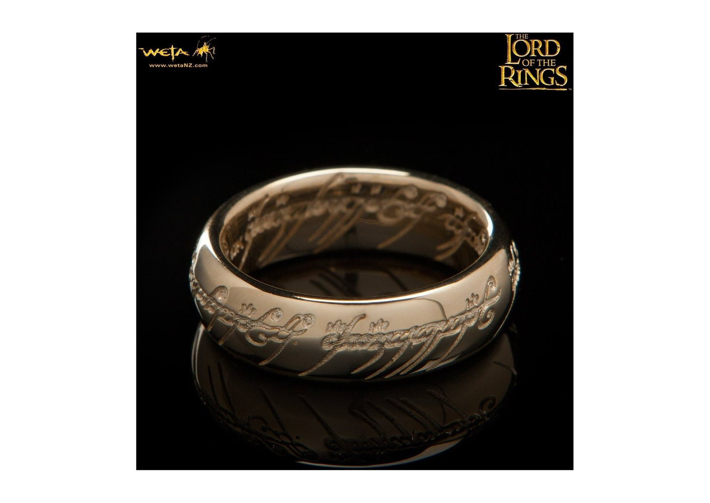 Gollum Ring : The One Ring - 10K Solid Gold (with Elvish Runes) - Jens Hansen - 4