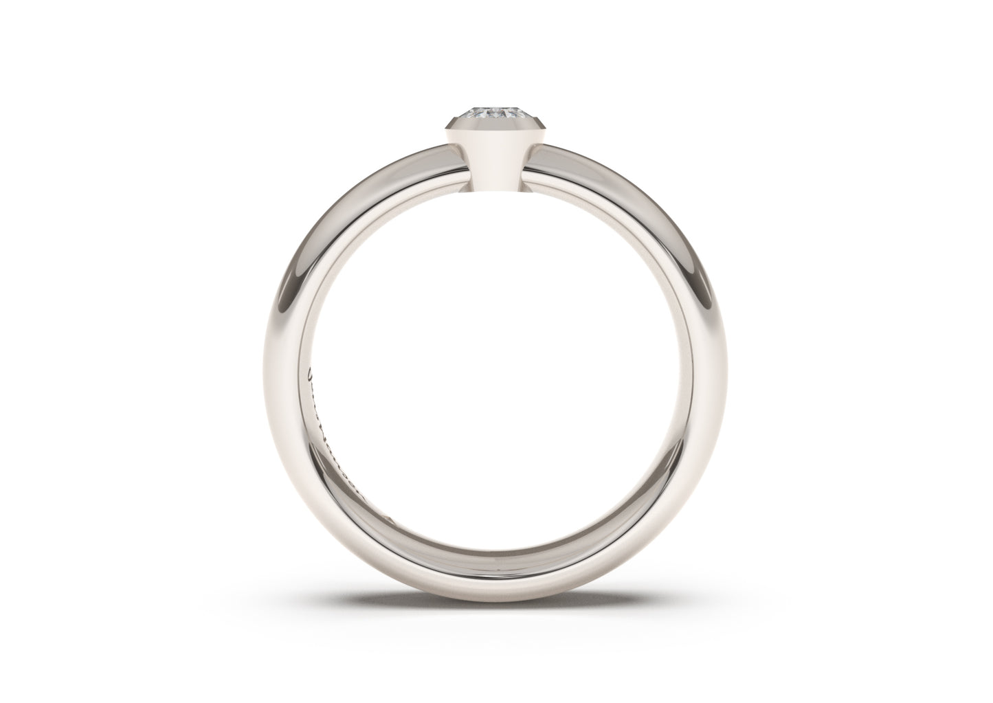 Oval Elegant Engagement Ring, White Gold & Platinum