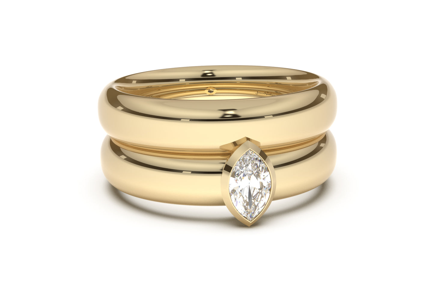 Marquise Elegant Engagement Ring, Yellow Gold