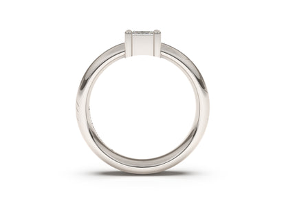 Princess Classic Elvish Engagement Ring, White Gold & Platinum