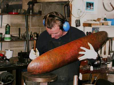 Thorkild Hansen hard at work preparing for the FINE exhibition.