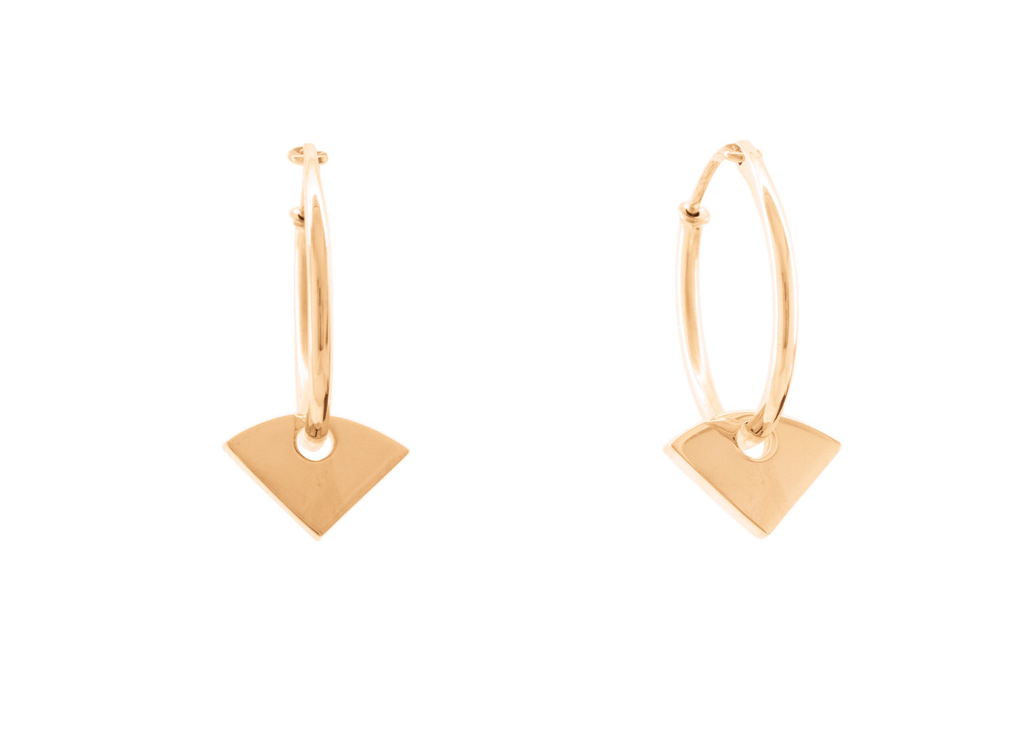 E14 Arc Hoop Earring, Red Gold