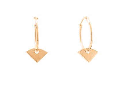 E14 Arc Hoop Earring, Red Gold