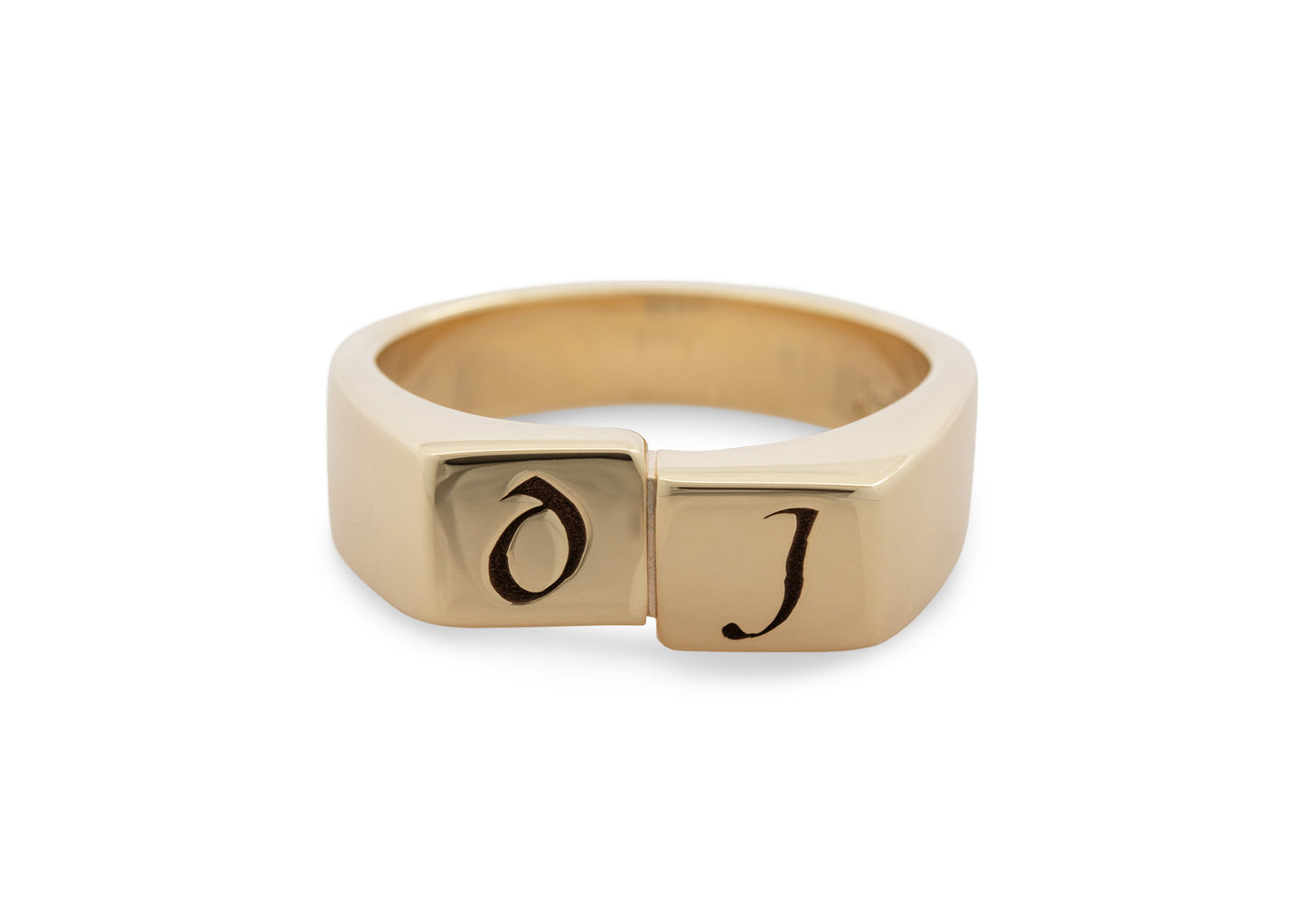 JW469 Engraved Dress Ring, Yellow Gold