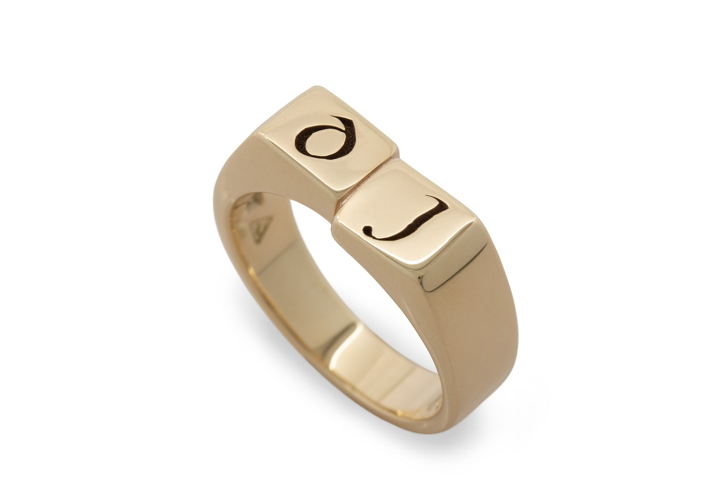 JW469 Engraved Dress Ring, Yellow Gold