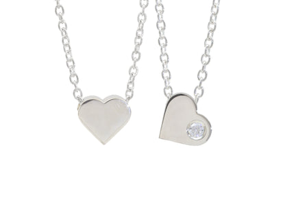 Heart Love Stories Diamond Pendant, Sterling Silver